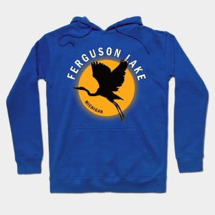 Ferguson Lake in Michigan Heron Sunrise Hoodie